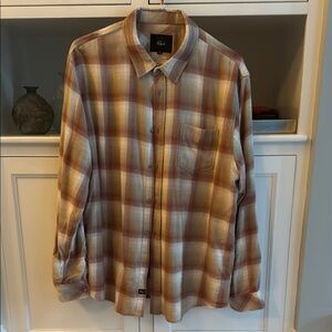 Rails Brown and Cream Casual Button Down Shirt